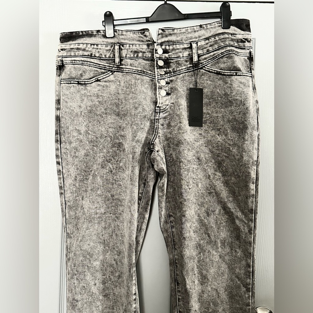Brand new high waist black grey white wash size 20 - Picture 2 of 7
